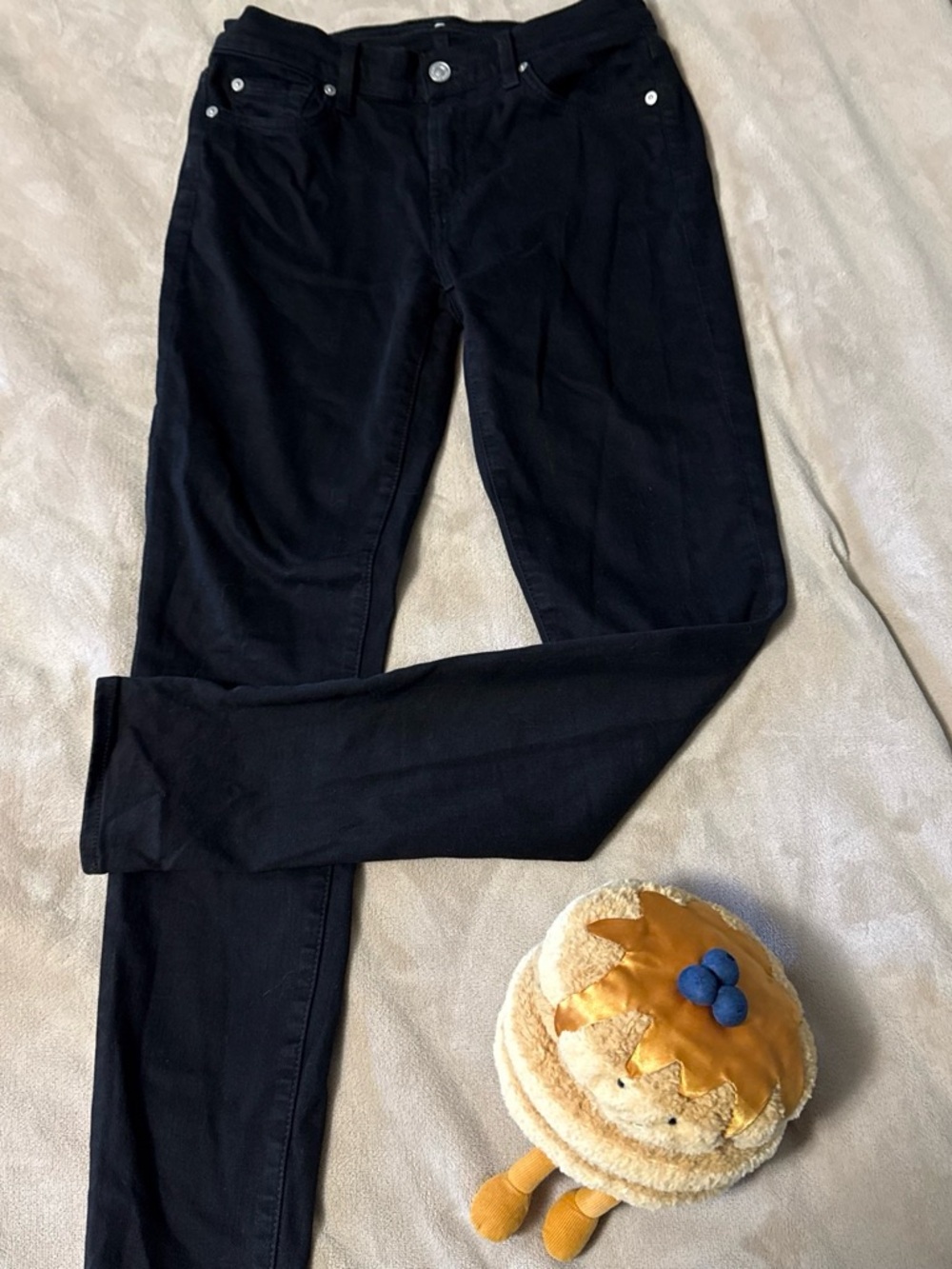7 For All Mankind Black Skinny Jeans